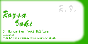rozsa voki business card